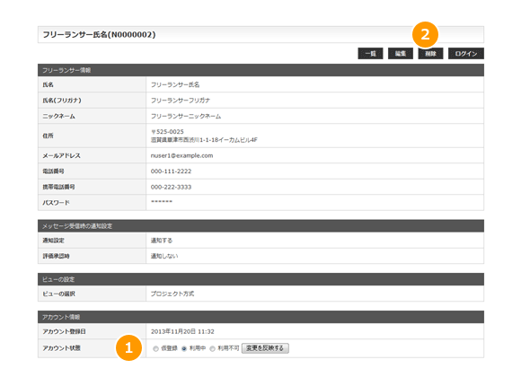 フリーランサーの詳細